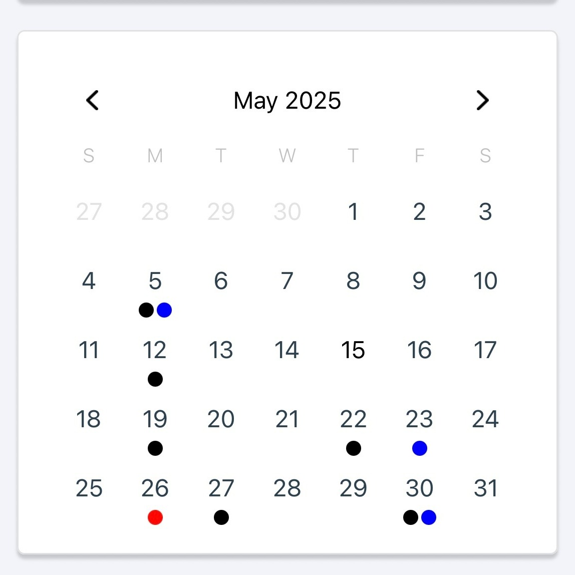 "According to Toms River Township, the 2025 Summer garbage and recycling pickup schedule starts May 19th and will end August 29th. Garbage pickup will be every Monday and Thursday. Recycling pickup will be every Friday"

The black dots on the photos will be the garbage pickup. The blue dots are for recycling pickup.

Thank you to Joe Golebieski for this information.